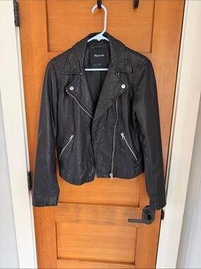 Madewell Women’s The Washed Leather Motorcycle Jacket